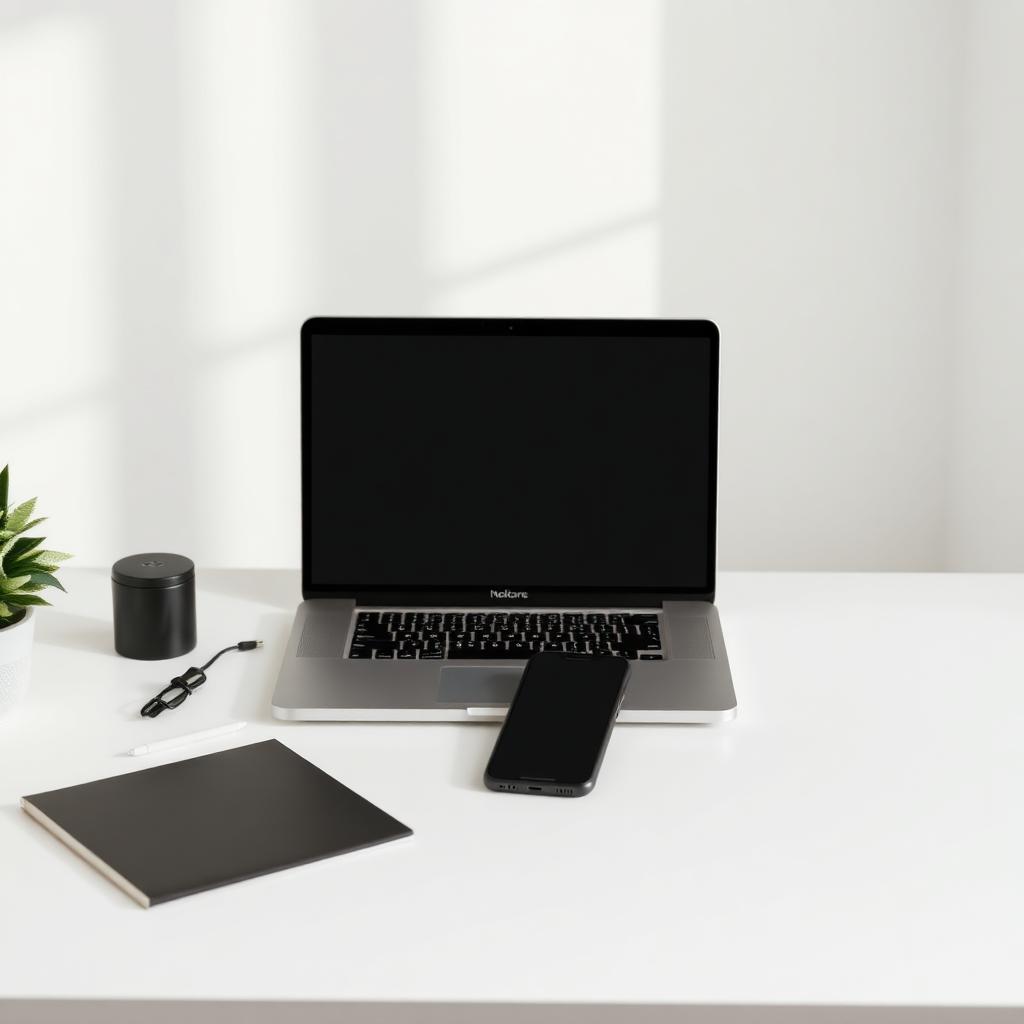 Minimal Laptop & Phone Scene