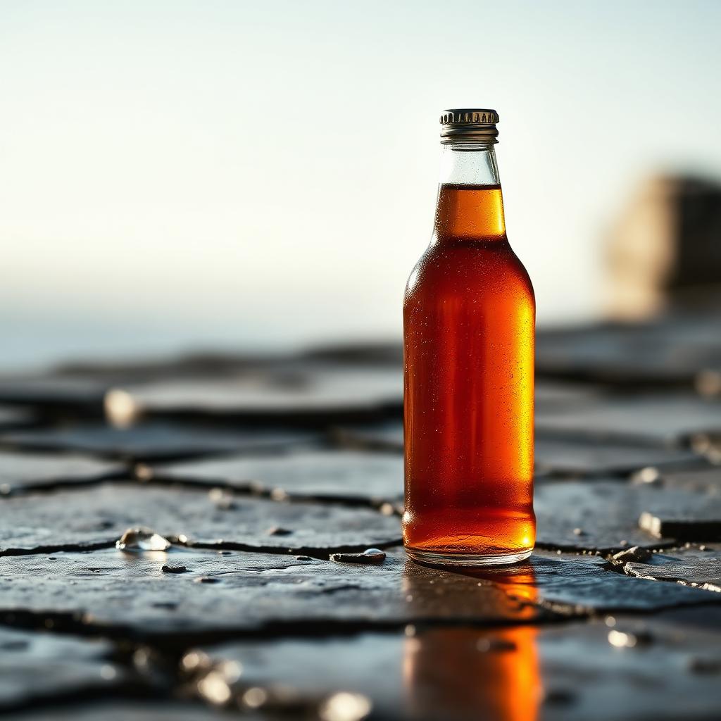 Glass Bottle Beverage Mockup