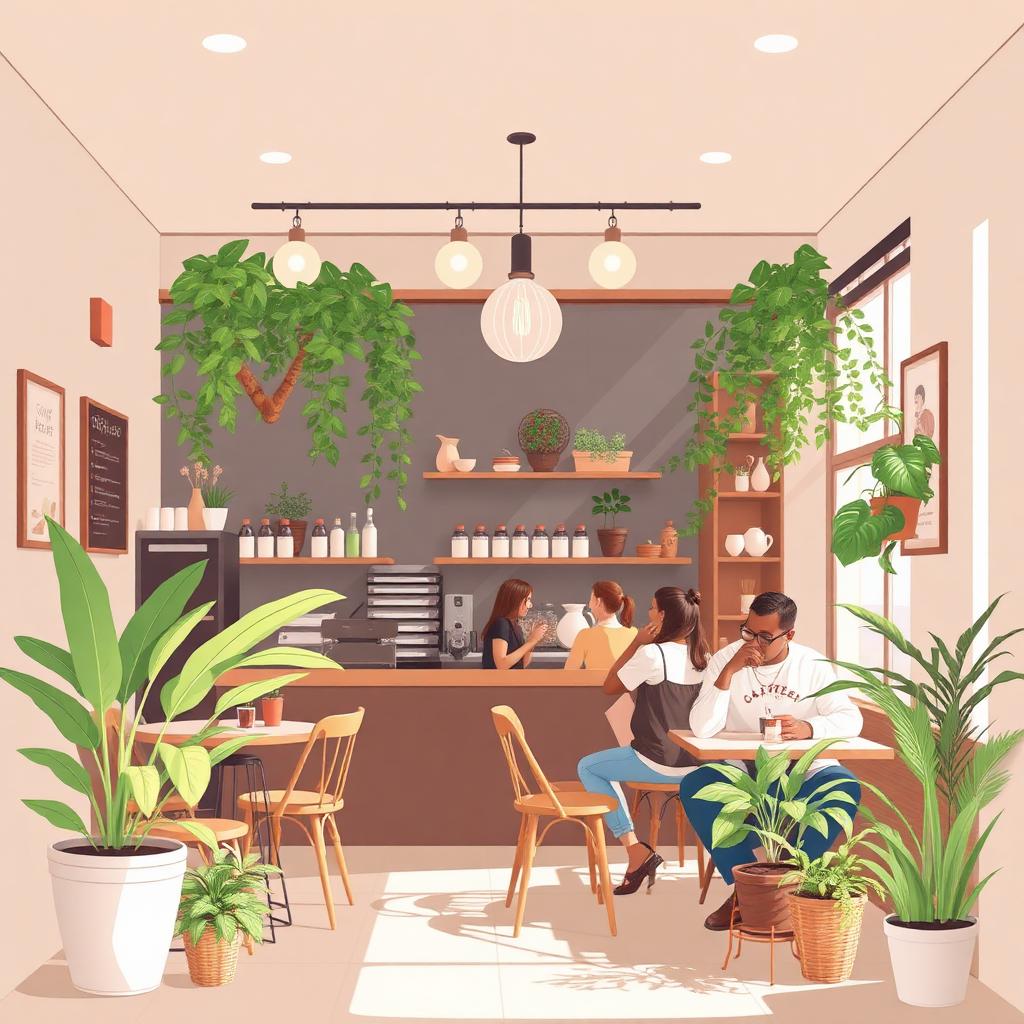 Coffee Shop Scene Set