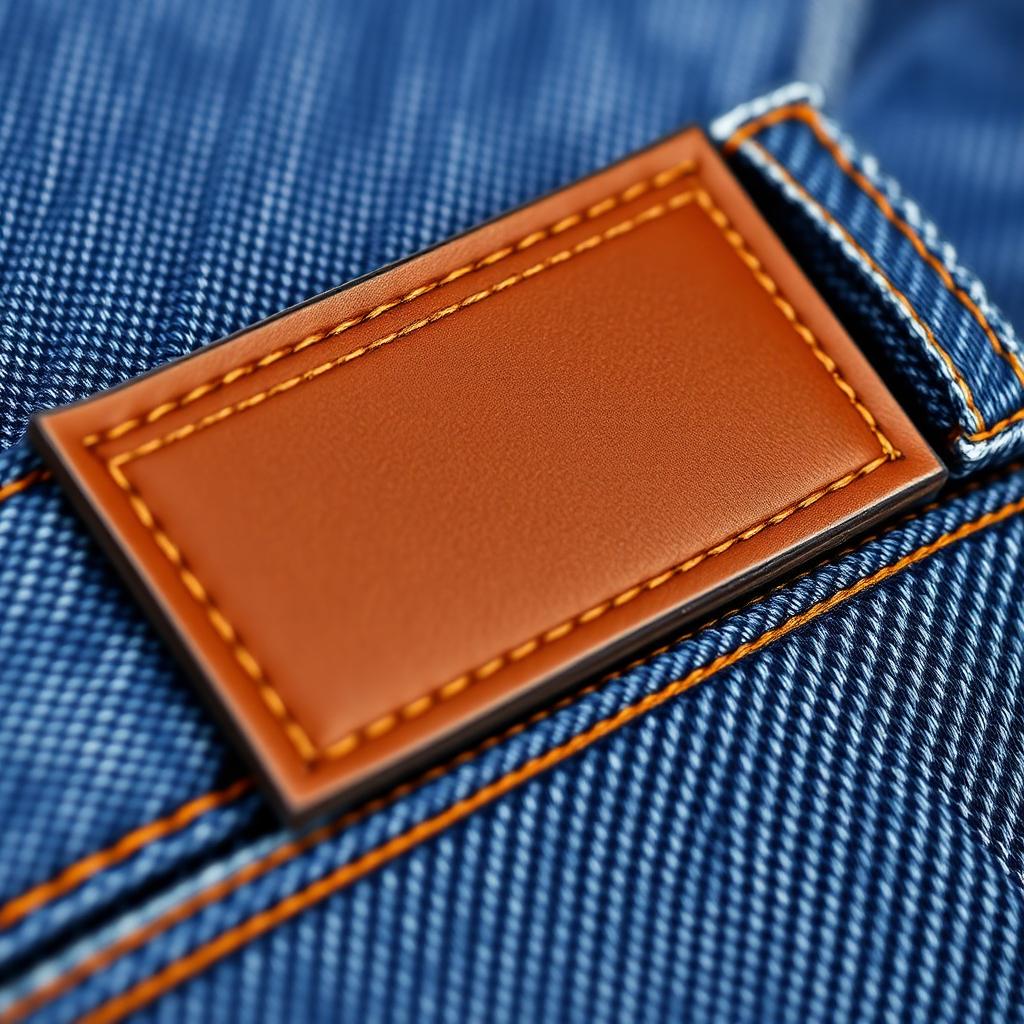 Denim Label Tag Mockup