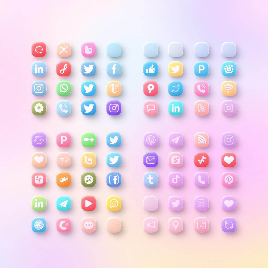 Social Media Gradient Icons