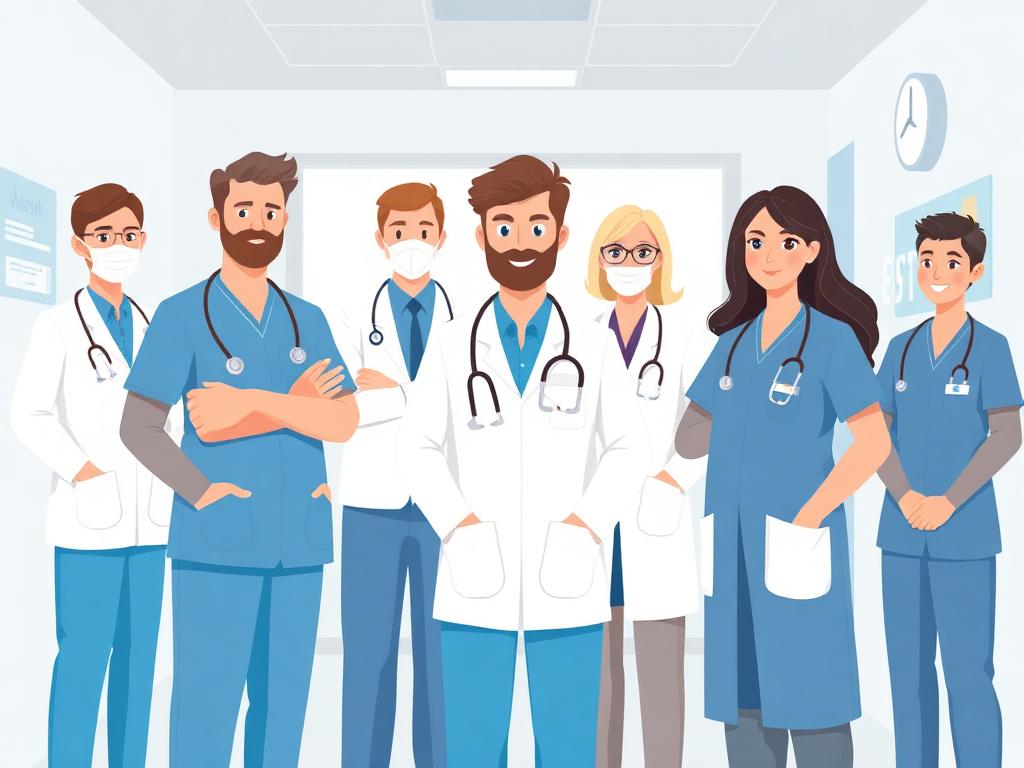 Medical Team Vector Scene