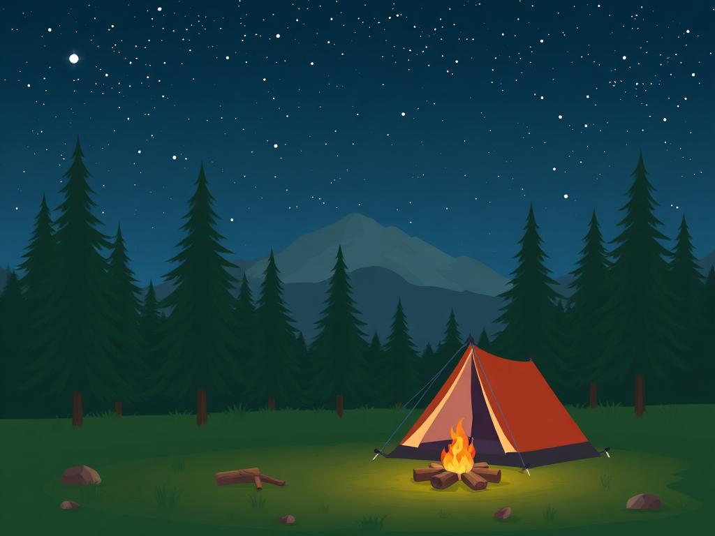 Camping Night Scene Set