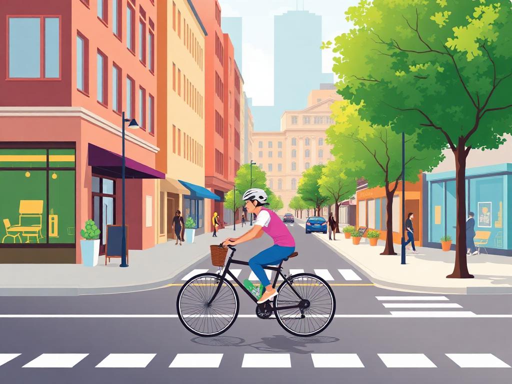 Bicycle City Illustration