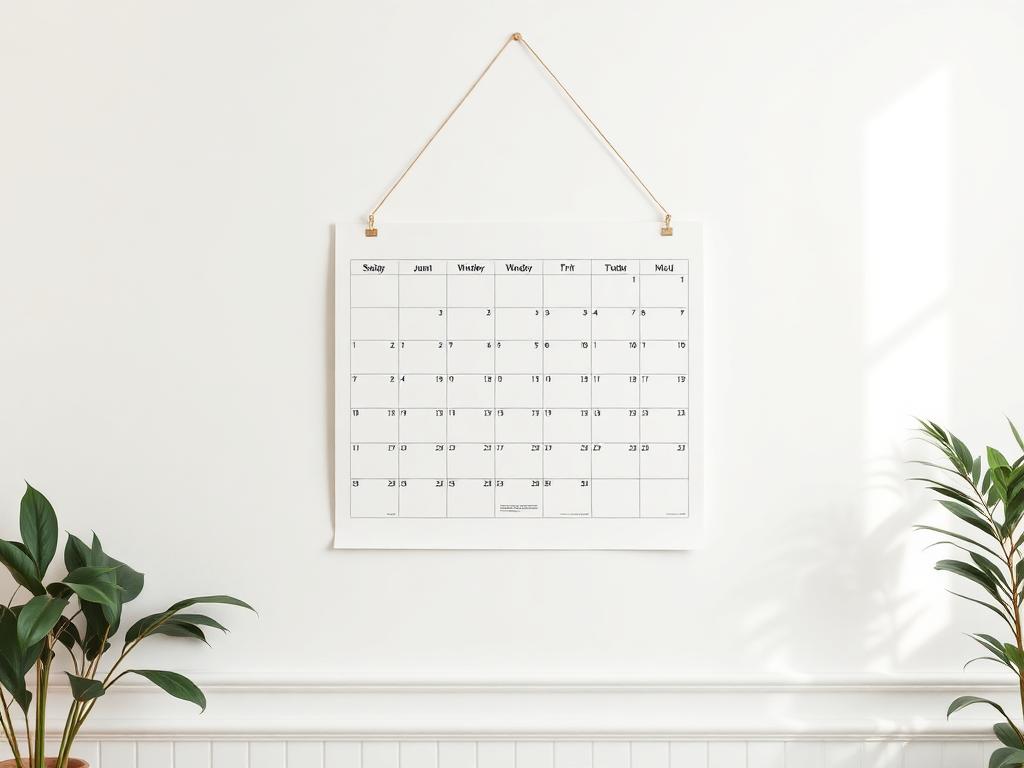 Wall Calendar Hanging Scene