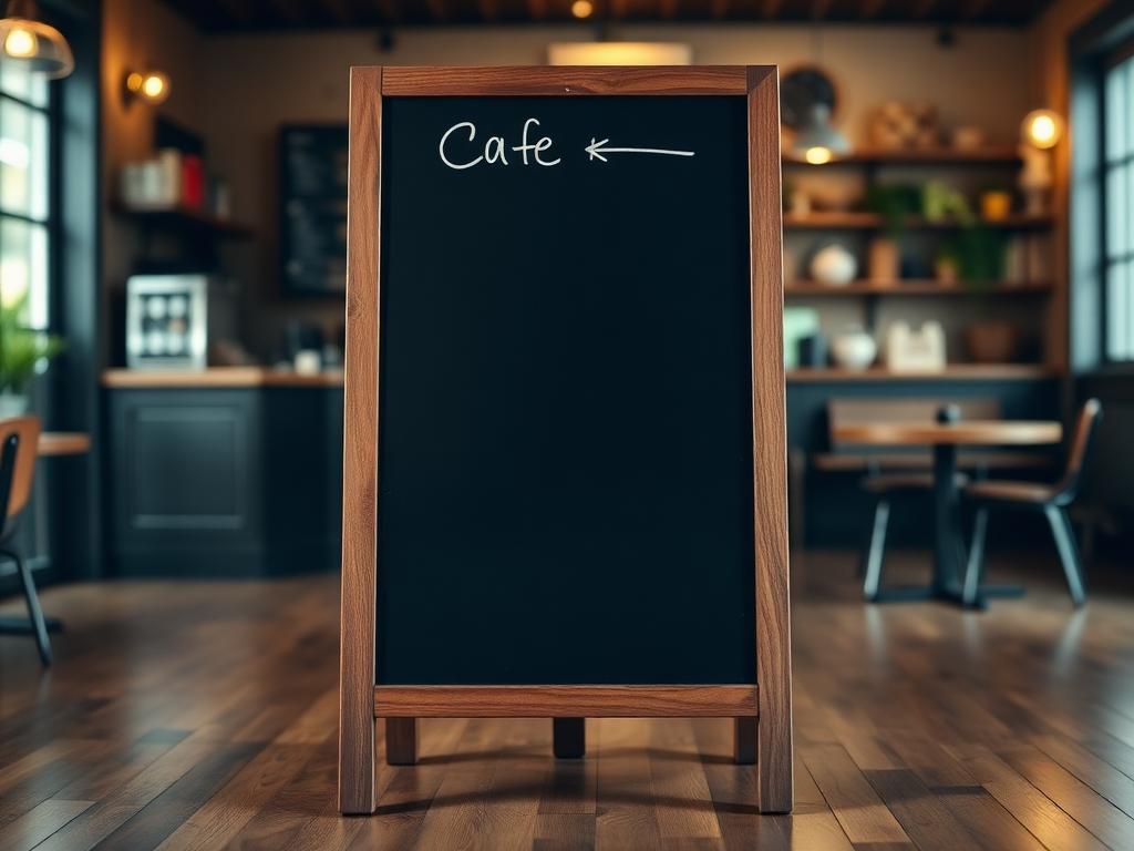 Menu Board Cafe Mockup