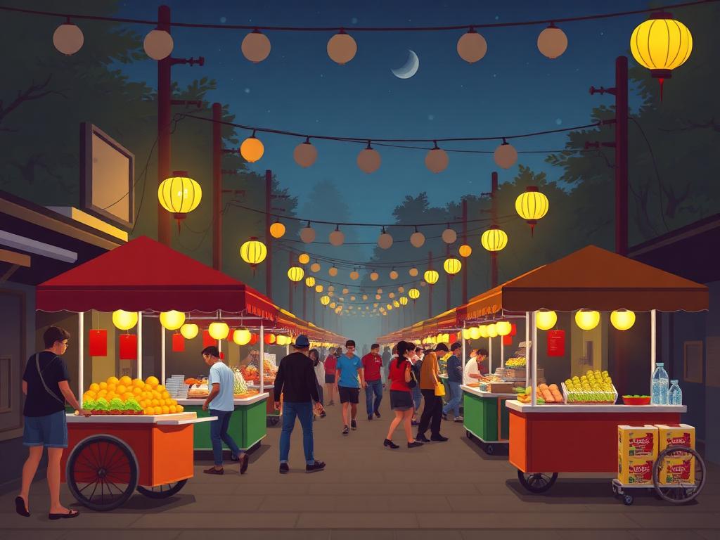 Street Food Cart Scenes