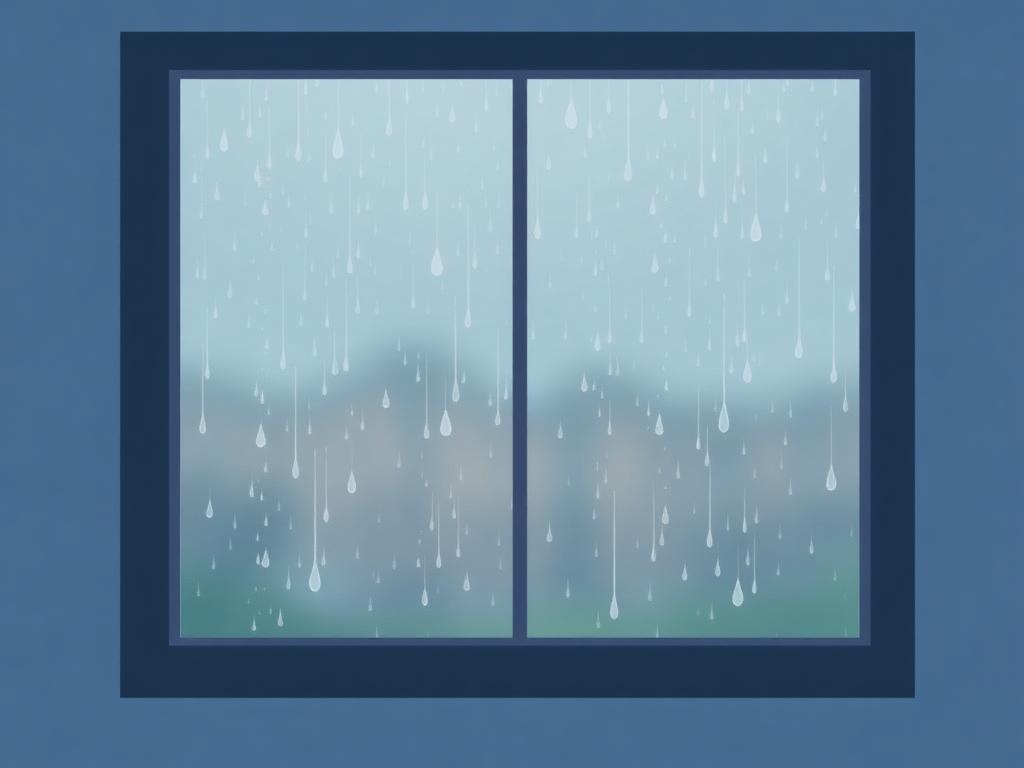 Rainy Window Illustration