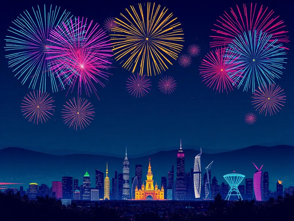 Festival Fireworks Vectors