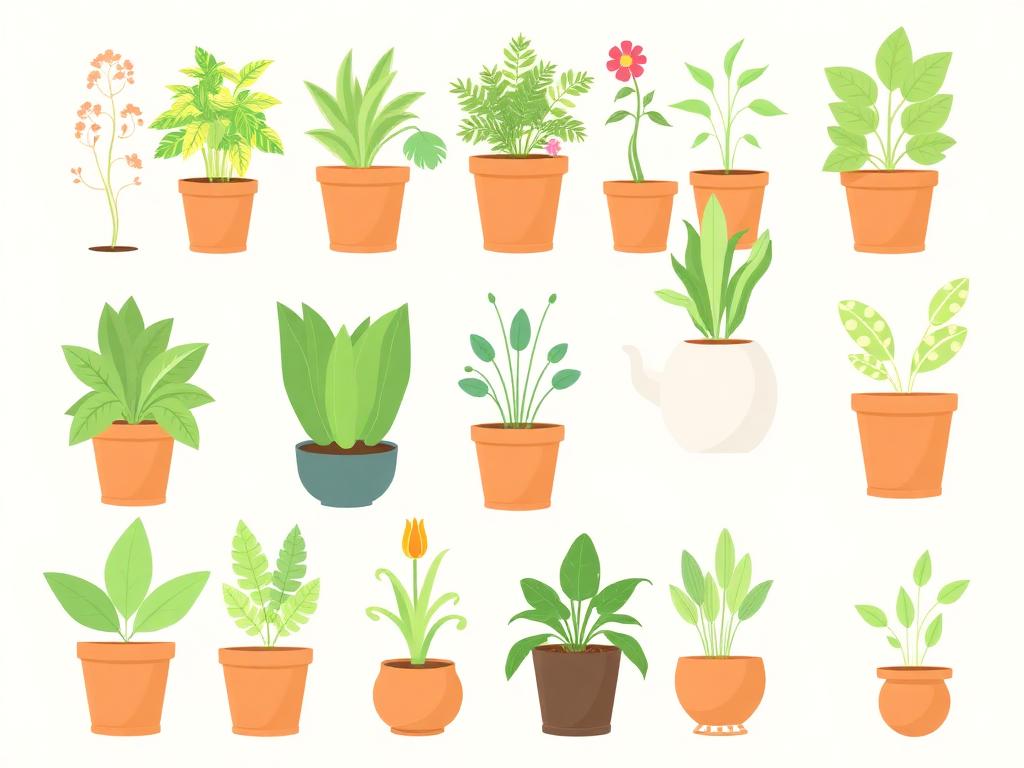 Garden Plant Vector Set